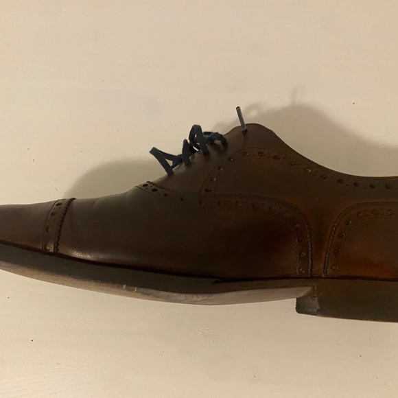 Cap Toe Brogue Oxford Shoe - Museum Brown